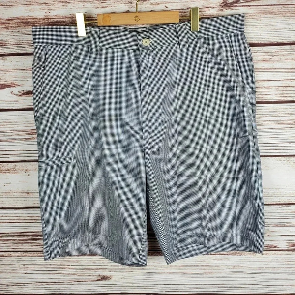 Pro Tour Cool Play Mens 36x10 Black/White Houndstooth Golf Shorts           #121 - Picture 1 of 12